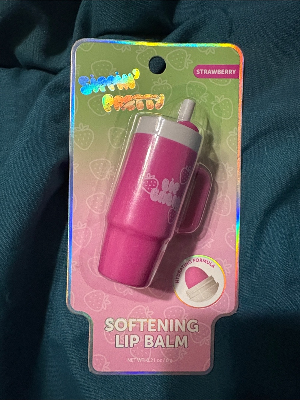 Big Cup-like Lip Balm - Strawberry Pink Softening Lip Balm - Cup Design